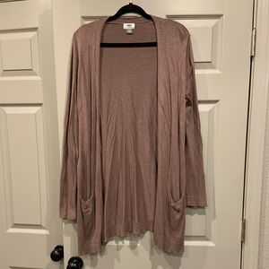 Mauve Old Navy Boyfriend Cardigan